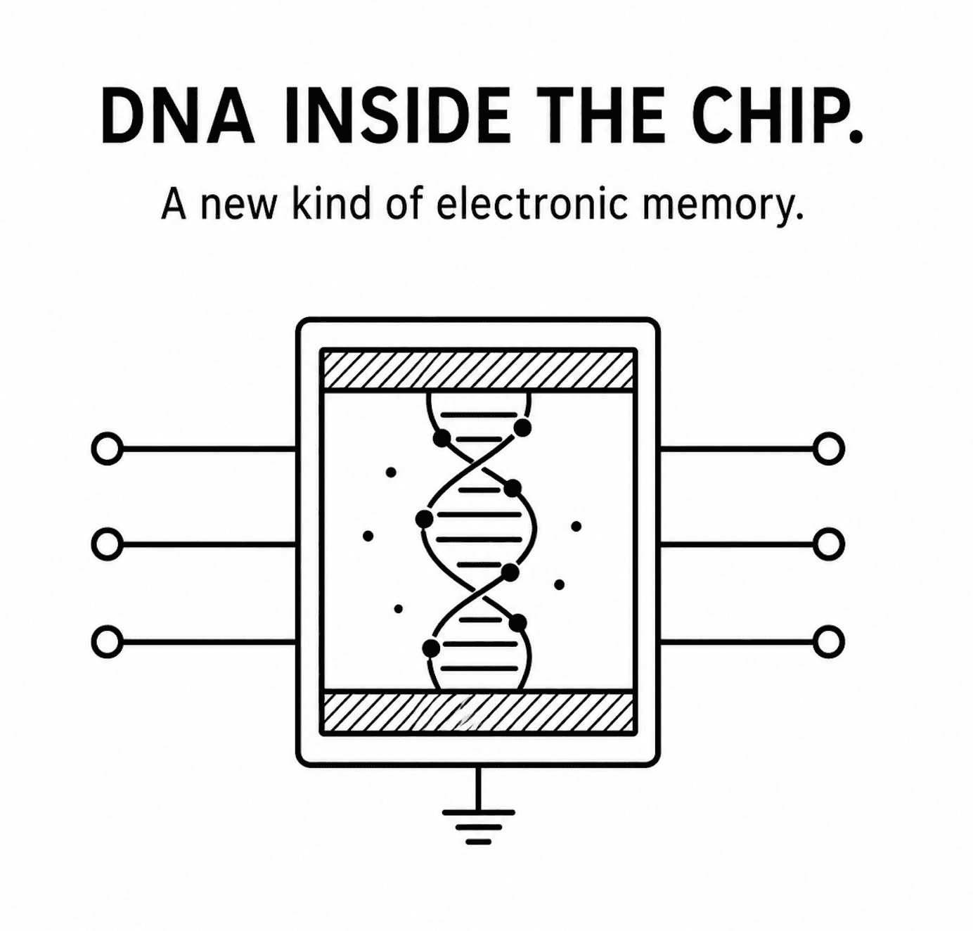 Researchers built DNA directly into an electronic memory device
